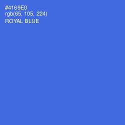 #4169E0 - Royal Blue Color Image
